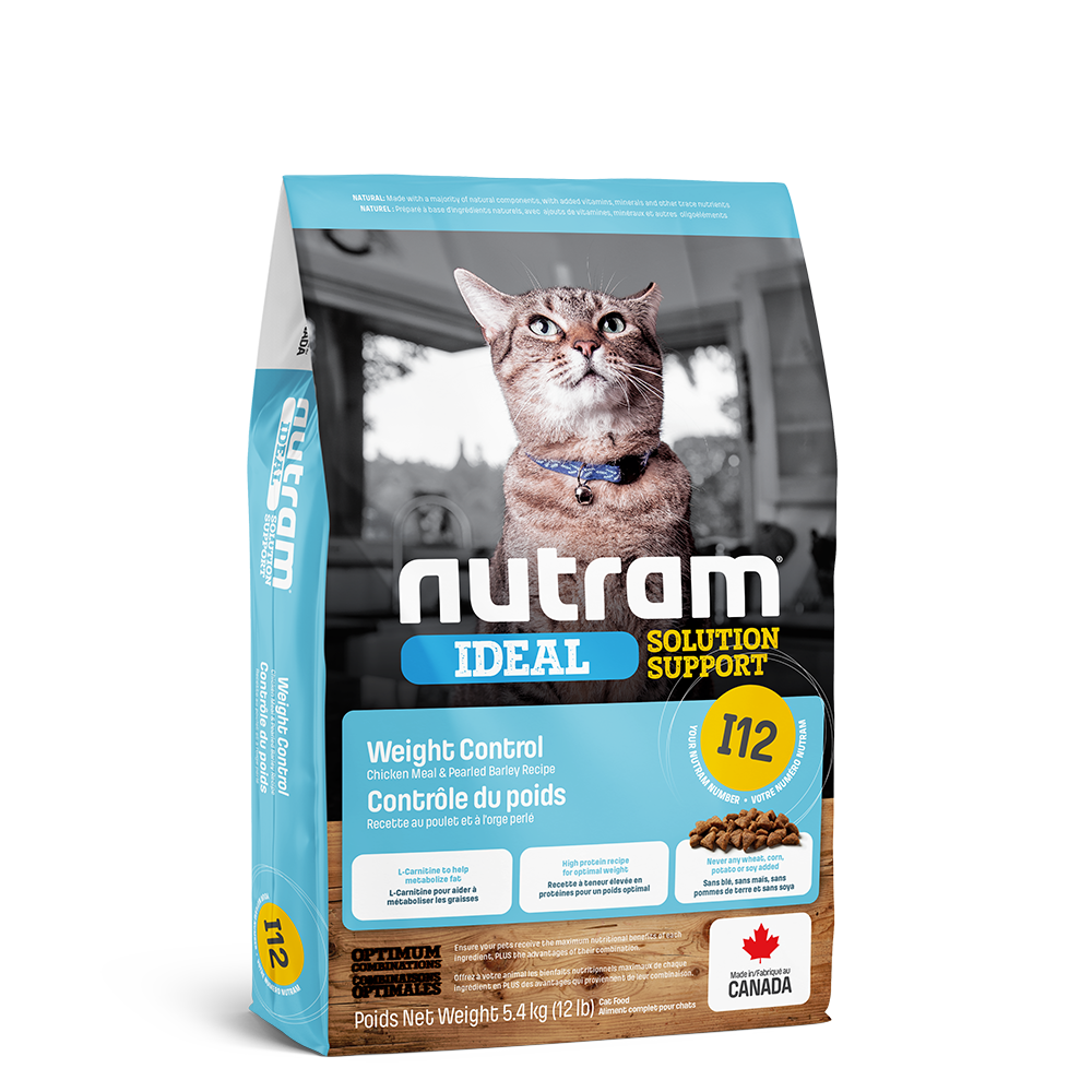 Nutram Ideal I12 Solution Support Weight Control Cat Food, 1.13-kg