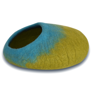 Dharma Dog Karma Cat Ombre Cave Wool Pet Bed, Green