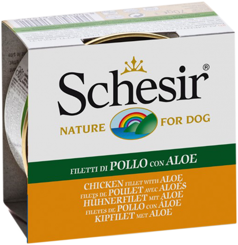 Schesir Chicken & Aloes Wet Cat Food Can