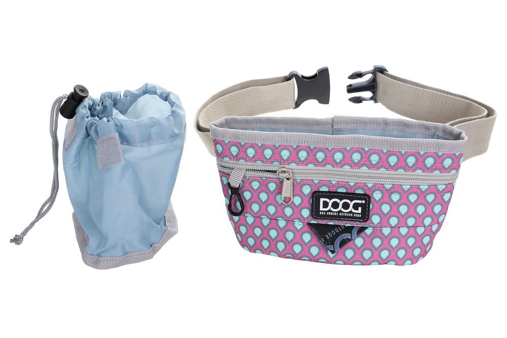 DOOG Good Dog Treat Pouch, Luna Print Pink, Large