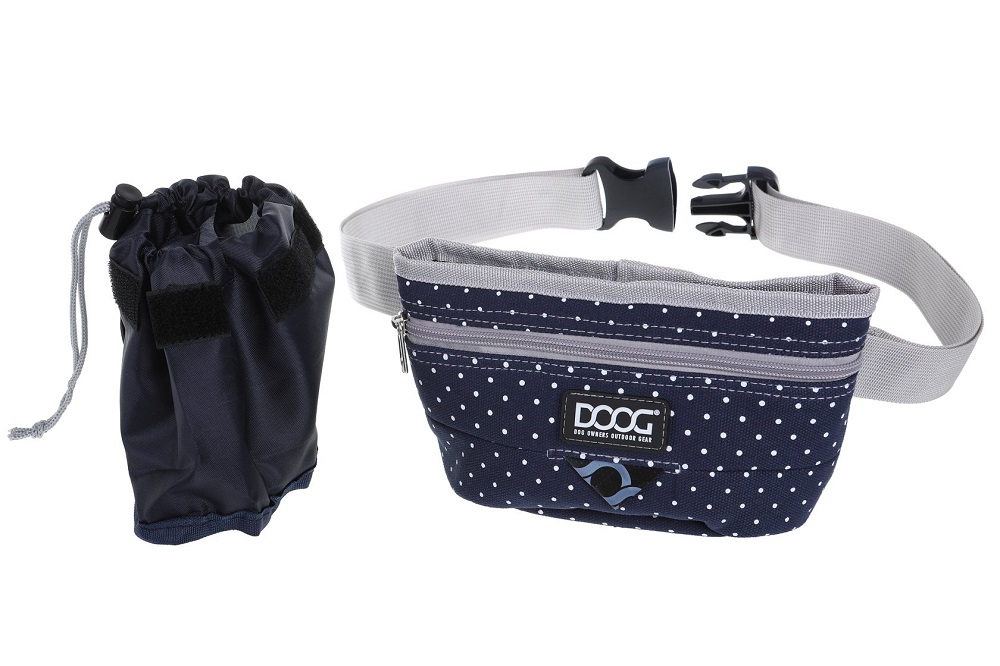 DOOG Good Dog Treat Pouch, Stella Print Blue, Large