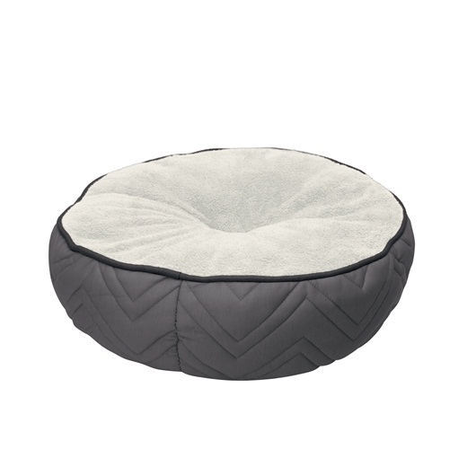 Dogit DreamWell Dog Mattress Bed, Round, Gray & White