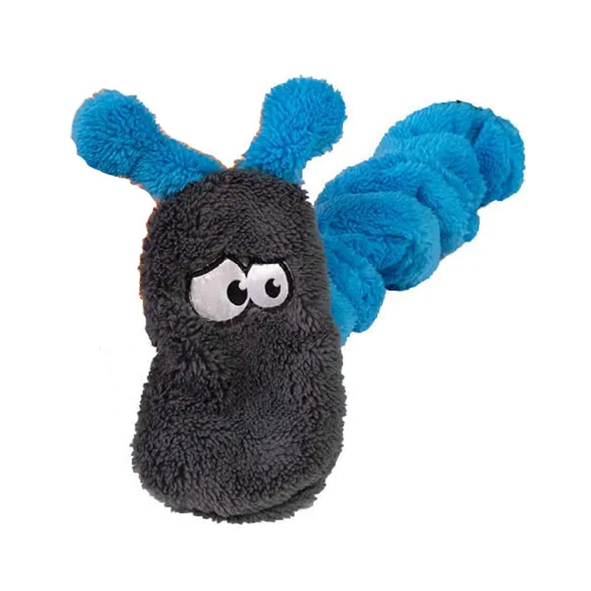 Cycle Dog Duraplush Coil Caterpillar Dog Toy, Blue/Grey