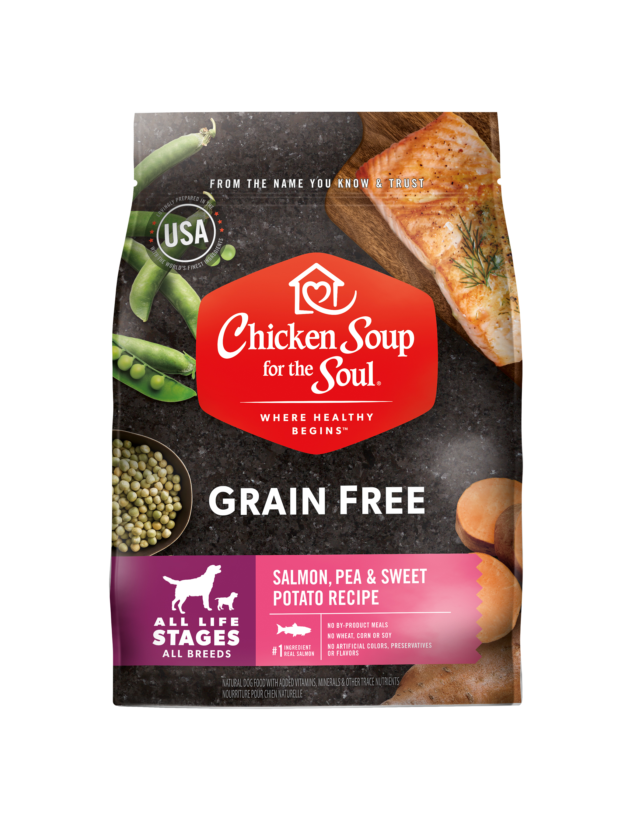 Chicken Soup for the Soul Salmon, Sweet Potato & Pea Grain-Free Dry Dog Food