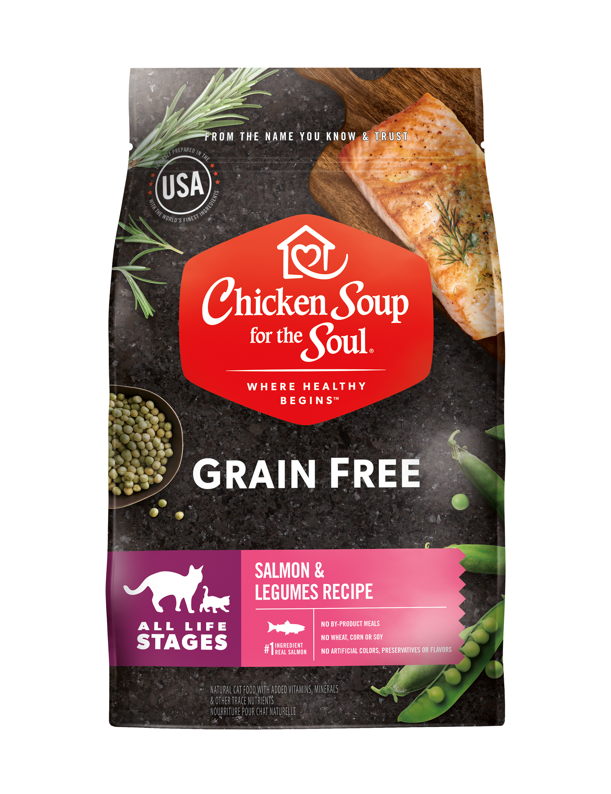 Chicken Soup for the Soul Limited Ingredient Diet Salmon & Legumes Grain-Free Dry Cat Food