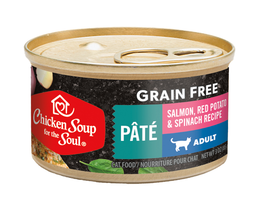Chicken Soup Salmon Pate with Red Skin Potatoes & Spinach, 3-oz