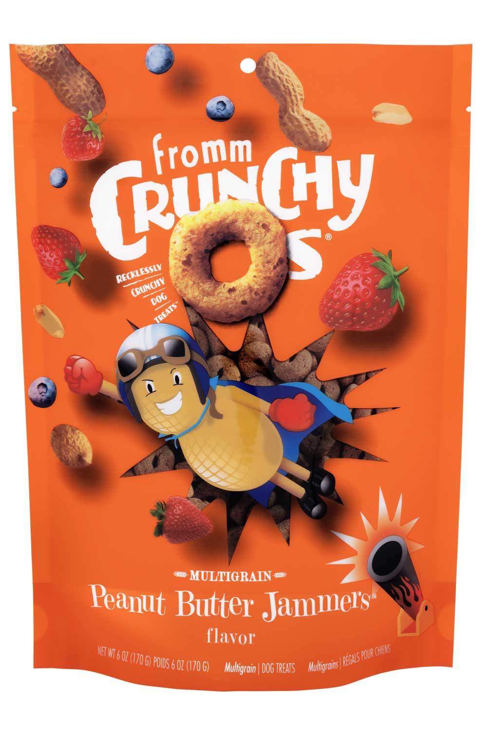 Fromm Crunchy O s Peanut Butter Jammers Dog Treats 6 oz Three