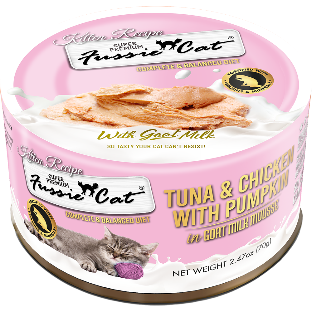 Fussie Cat Kitten Tuna & Chicken w/ Pumpkin in Goat Milk Mousse