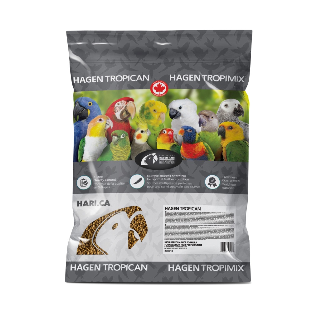 HARI Tropican High Performance Formula 2 mm Granules for Cockatiels & Lovebirds, 25-lb