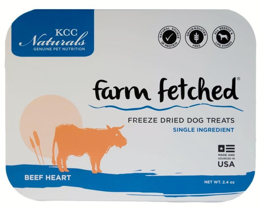 KCC Naturals Farm Fetched Beef Heart Freeze-Dried Dog Treats, 3.4-oz