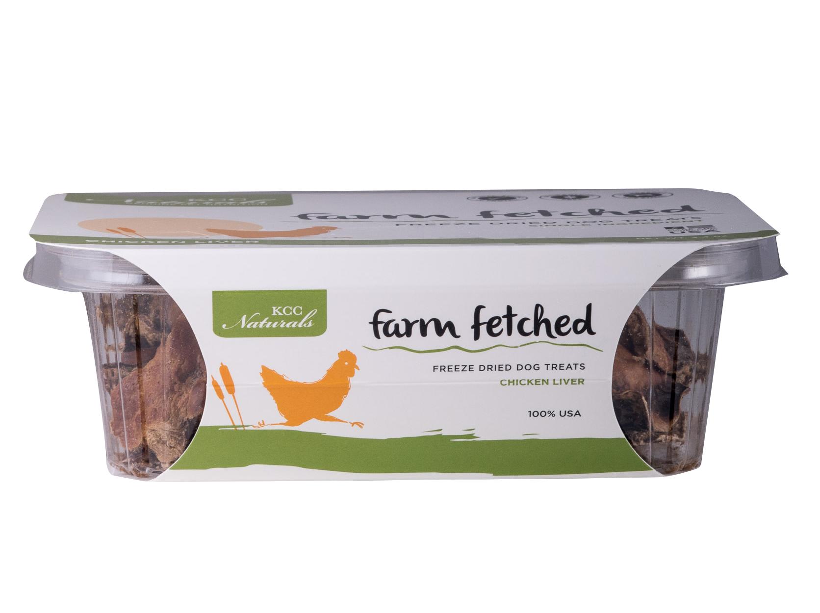 KCC Naturals Farm Fetched Chicken Liver Freeze-Dried Dog Treats, 1-oz