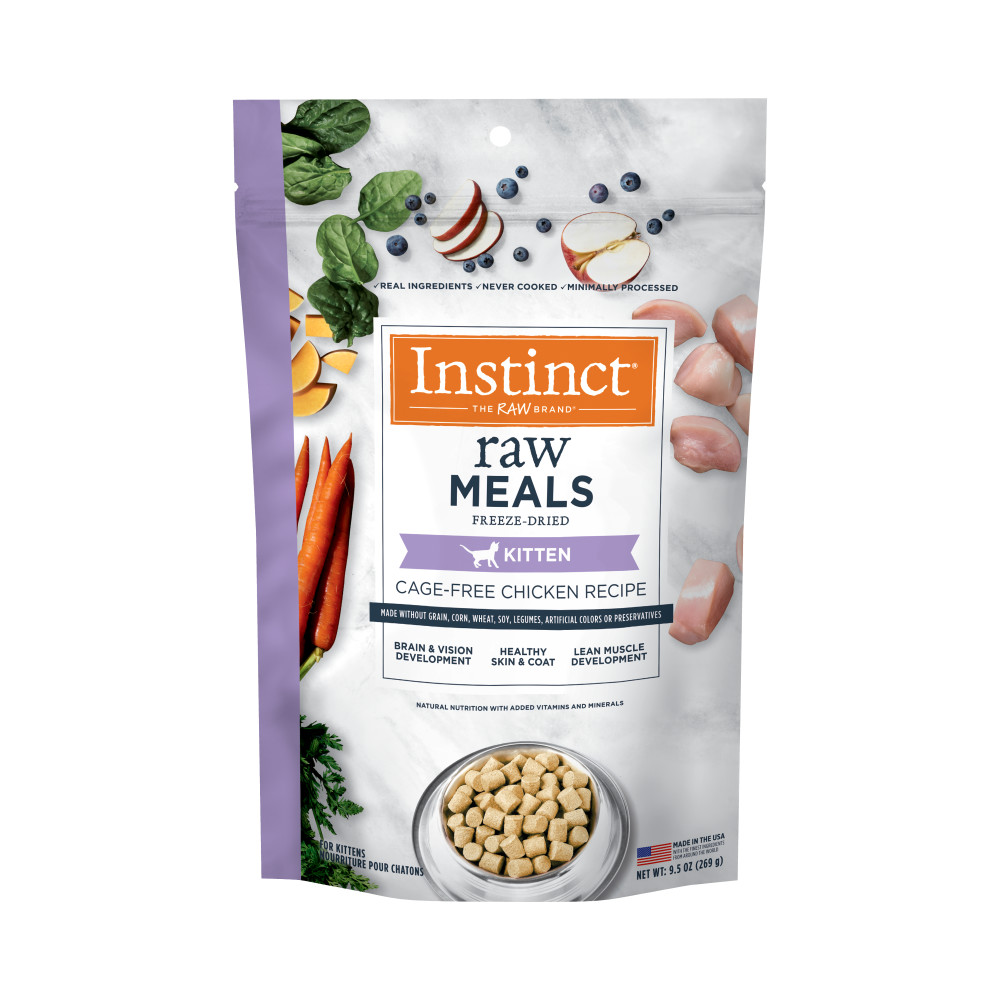 Instinct Raw Meals Kitten Cage-Free Chicken Freeze-Dried Cat Food, 9.5-oz
