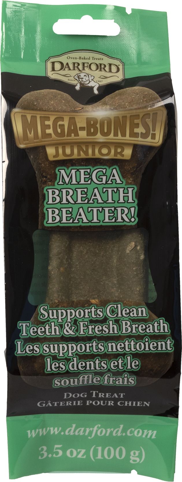 Darford Mega Breath Beater Bone Dog Treat, 3.5-oz