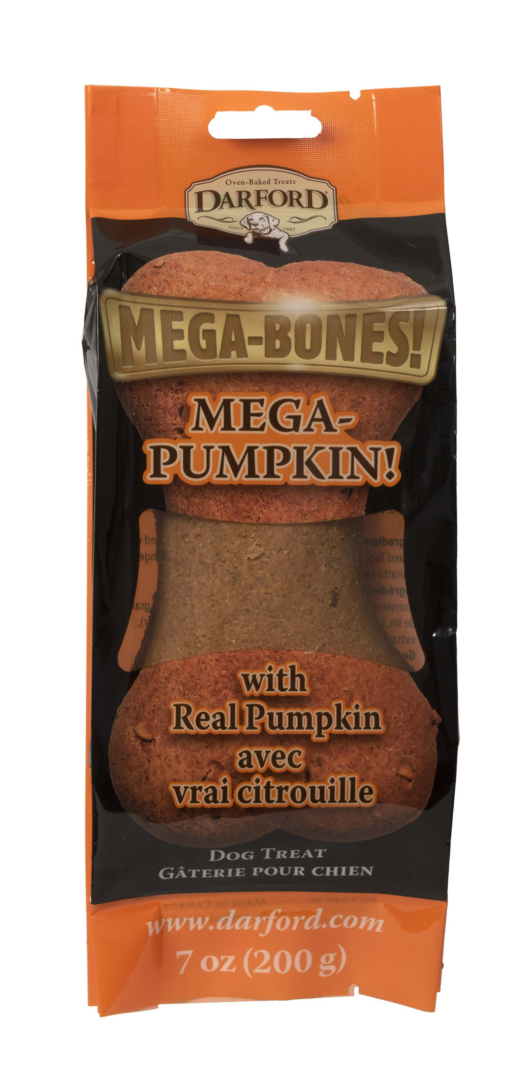 Darford Mega Pumpkin Junior Bone Dog Treat, 7-oz