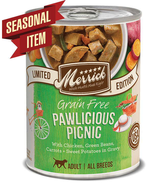 Merrick Limited Edition Grain-Free Pawlicious Picnic Adult Canned Dog Food, 12.7-oz