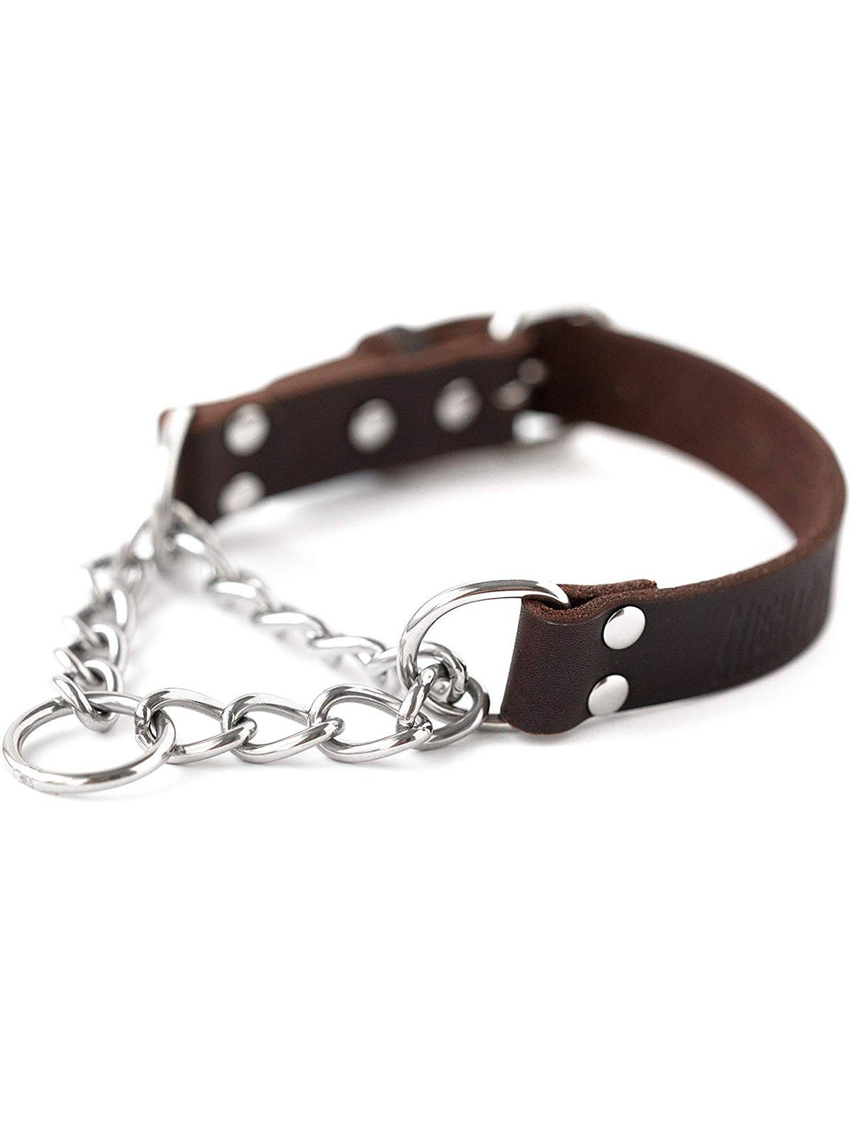 Mighty Paw Leather Martingale Training Dog Collar