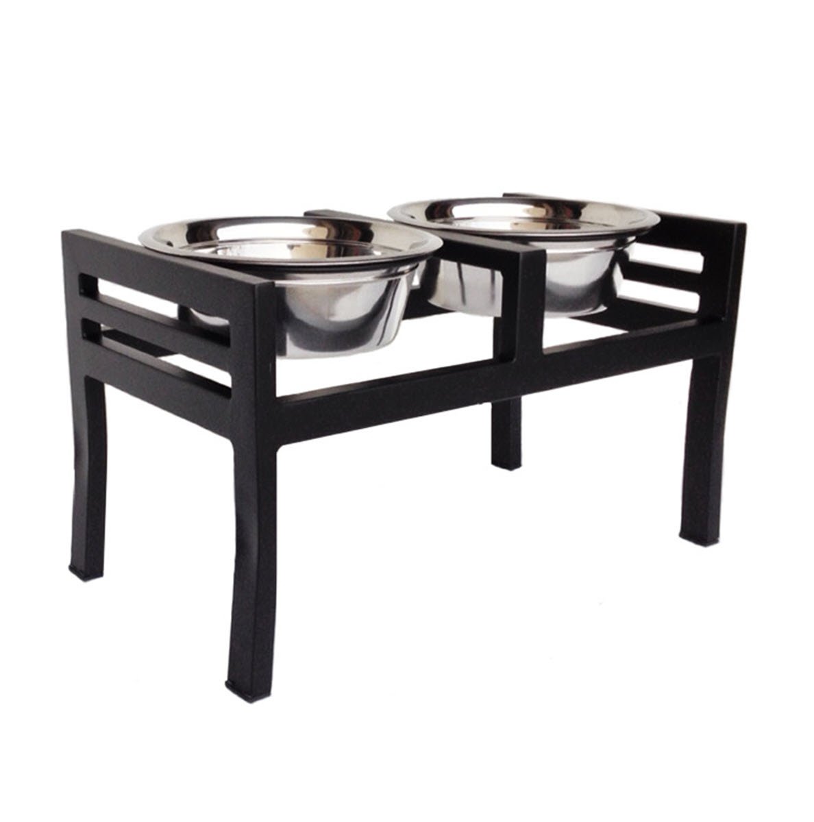 Pets Stop Moretti Double Diner, Black, Large