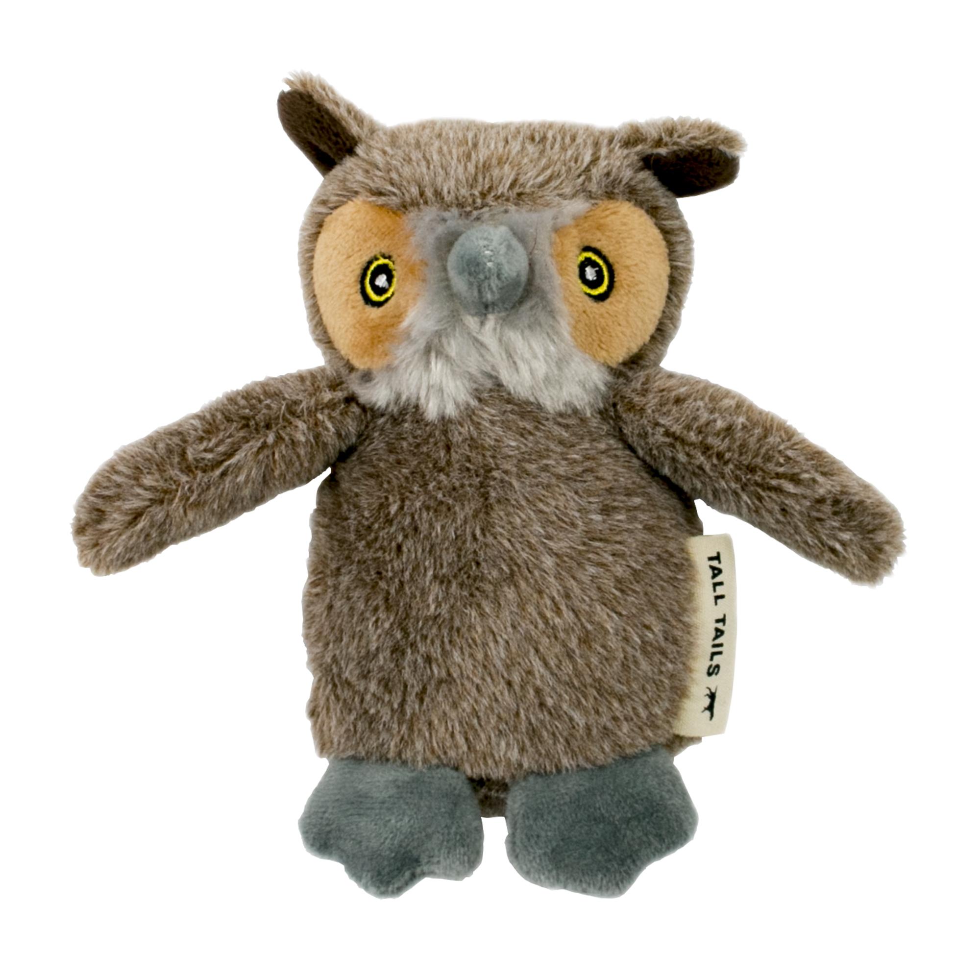 Tall Tails Owl with Squeaker Dog Toy
