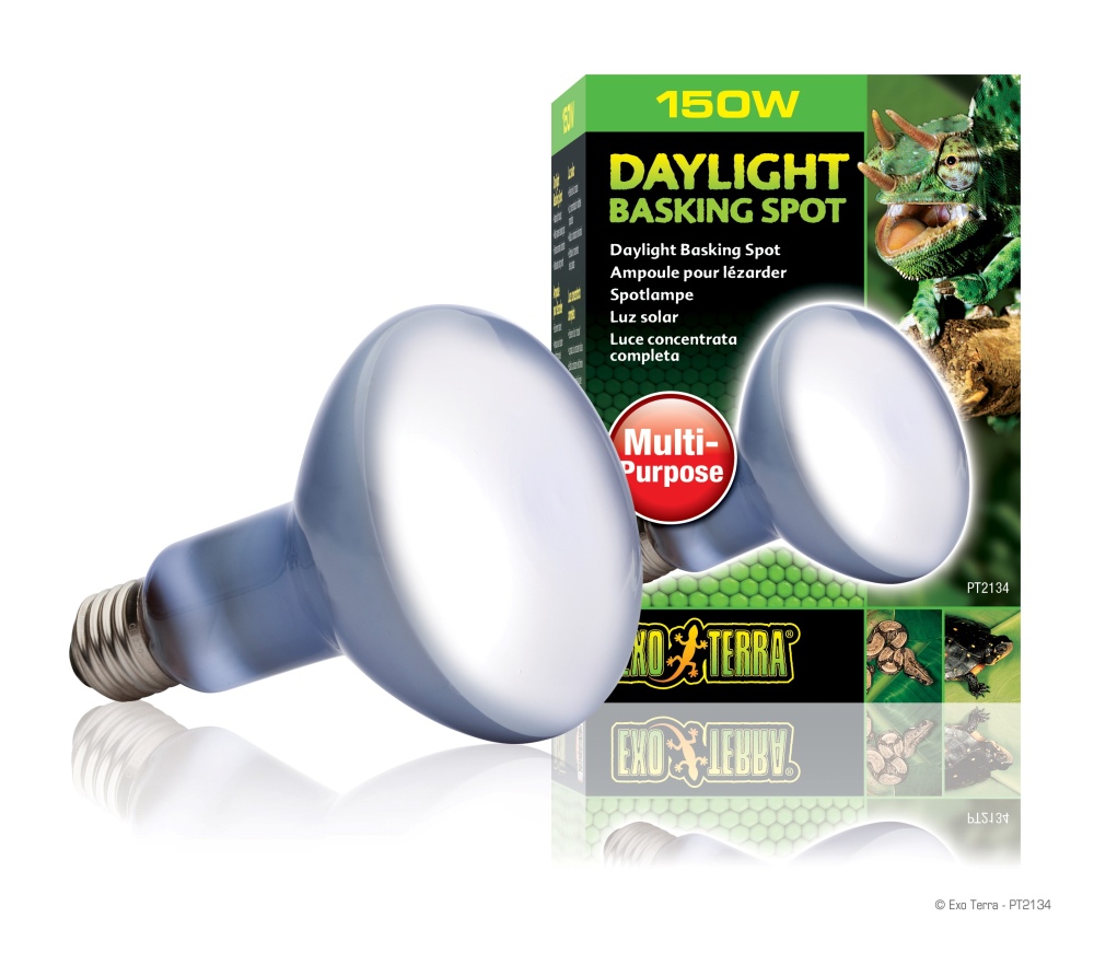 Exo Terra Daylight Basking Reptile Spot Lamp, 150-w bulb