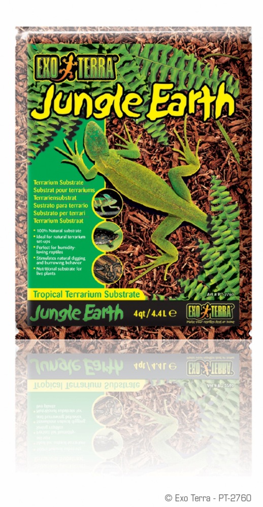 Exo Terra Jungle Earth Tropical Terrarium Reptile Substrate, 4-qt