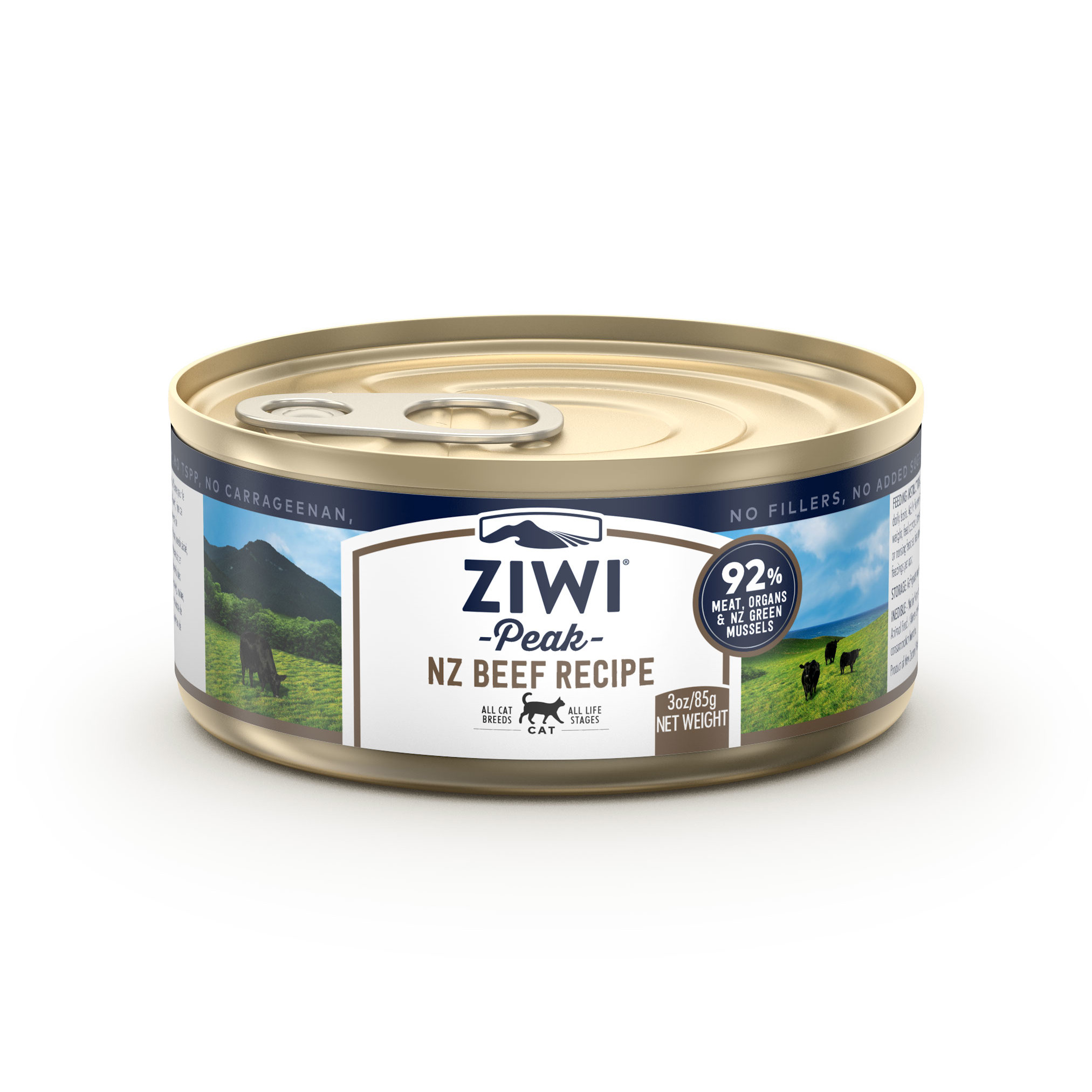 ZIWI Peak Beef Recipe Wet Cat Food Can, 3-oz|85.2-g (case of 24) (**)