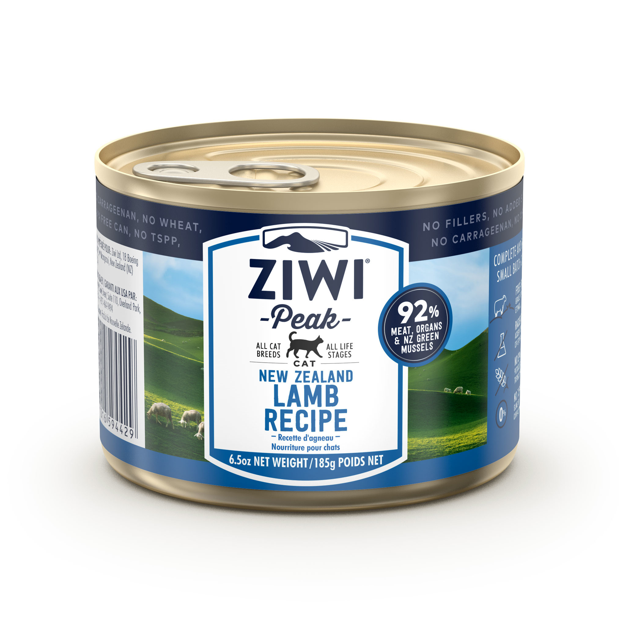ZIWI Peak Lamb Recipe Wet Cat Food Can, 6.5-oz|185-g (case of 12) (**)