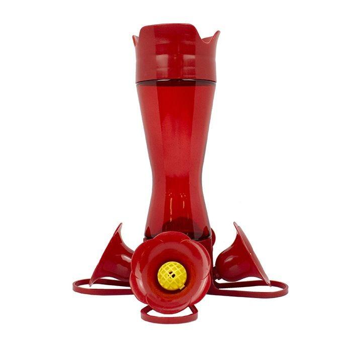 Perky-Pet Pinch Waist Plastic Hummingbird Feeder, Red, 8-oz