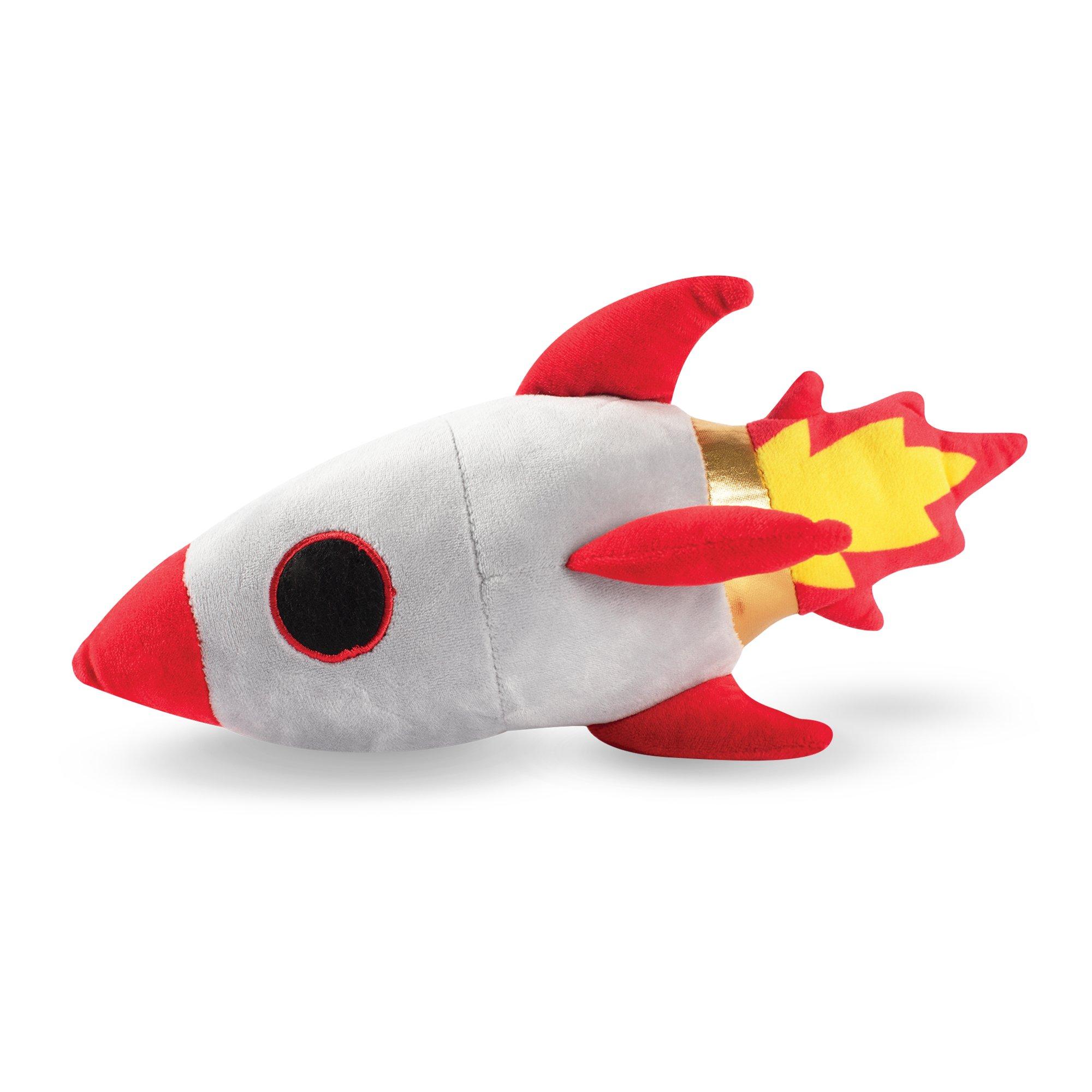 Pet Shop by Fringe Studio Rocket Ship Plush Squeaker Dog Toy