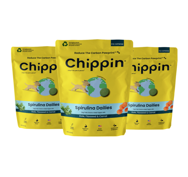 Chippin Snacks Cricket treats for Dogs, Kale, Flaxseed & Carrot