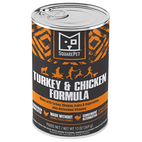 SquarePet Turkey & Chicken Wet Dog Food, 13-oz