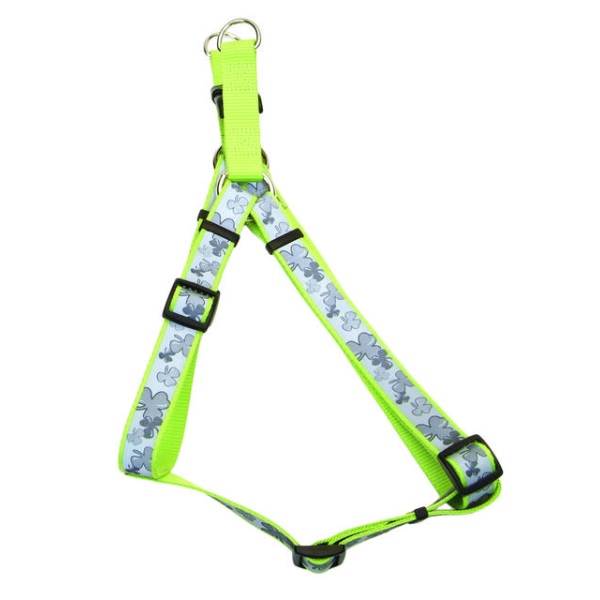 Lazer Brite Reflective Adjustable Dog Harness, Shamrocks