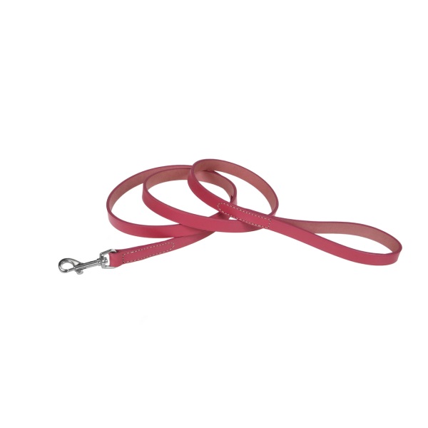 Circle T Oak Tanned Leather Dog Leash, Pink