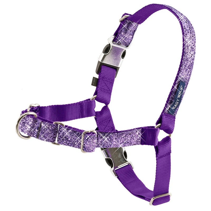 PetSafe Easy Walk Bling Dog Harness, Purple, Medium/Large