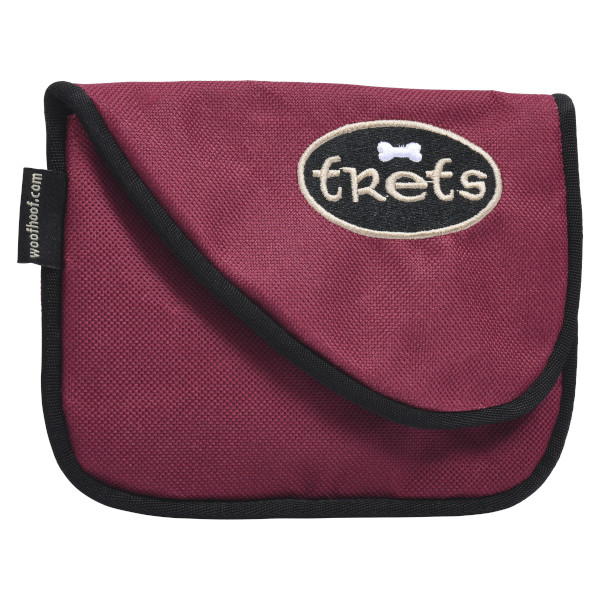 WoofHoof TRETS Dog Treat Reward Pouch, Burgundy