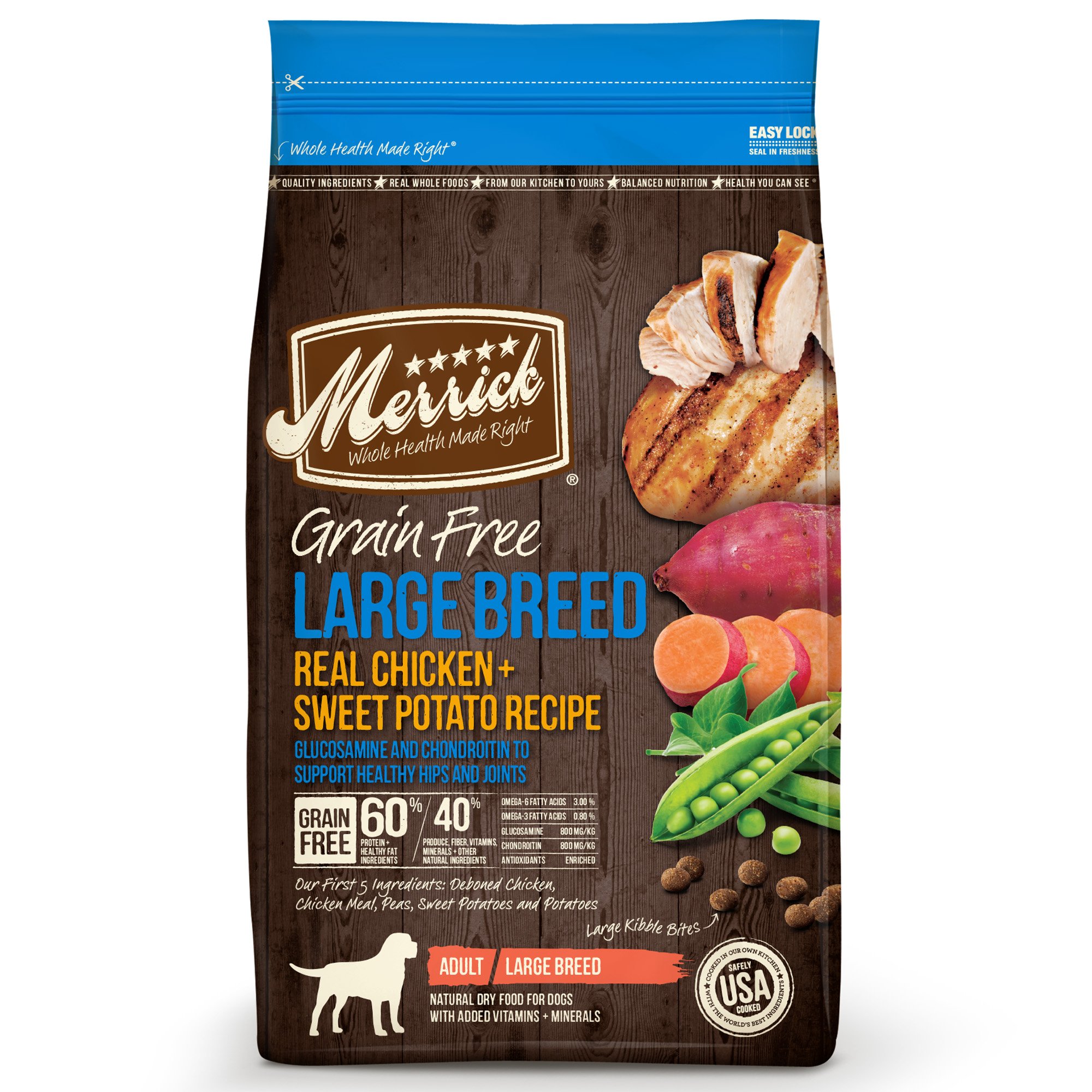 Merrick Grain-Free Large Breed Real Chicken & Sweet Potato Recipe Dry Dog Food, 24-lb (original)
