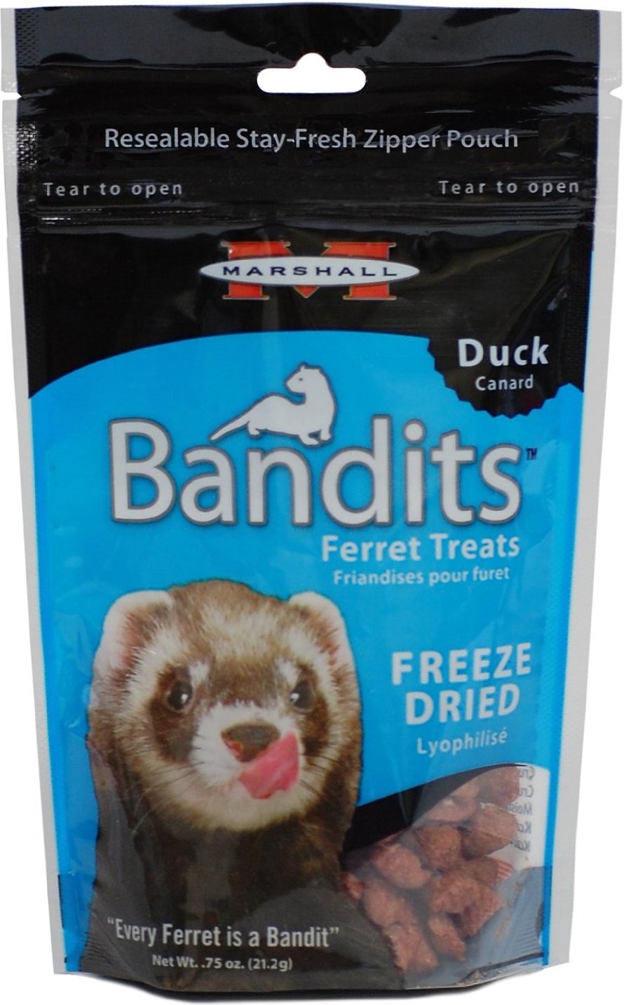 Marshall Bandits Freeze-Dried Duck Flavor Ferret Treats, .75-oz