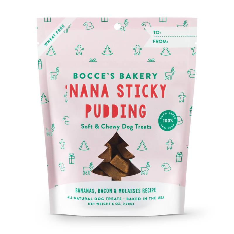 Bocce's Bakery 'Nana Sticky Pudding Soft & Chewy Dog Treats, 6-oz (Size: 6-oz)