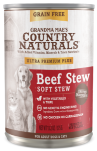 Grandma Mae's Country Naturals Ultra Premium Plus Beef Stew Wet Dog & Cat Food, 13.2-oz