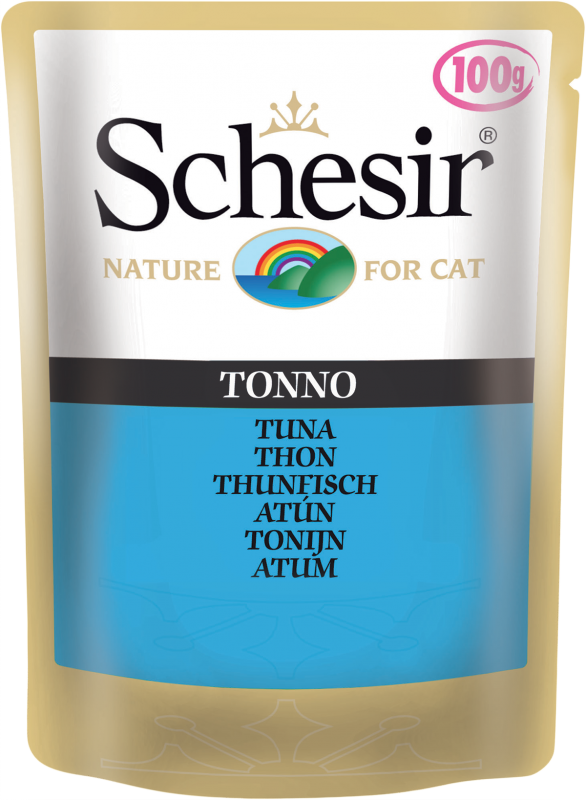 Schesir Tuna Wet Cat Food Pouch, 100 -gram