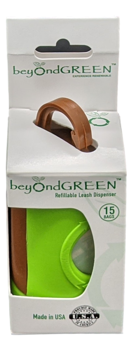 beyondGREEN Poop Bag Dispenser with Bags, 15-count