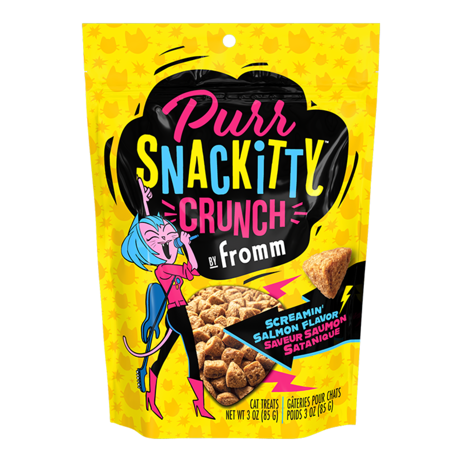 Fromm PurrSnackitty Crunch Screamin' Salmon Flavor Cat Treats, 3