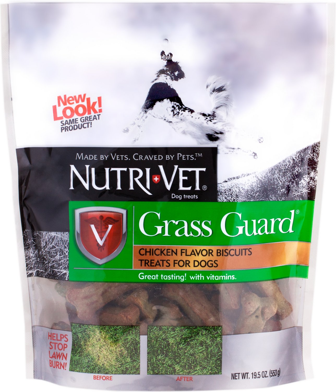 Nutri-Vet Grass Guard Wafers for Small & Medium Dogs Chicken Treats, 19.5-oz