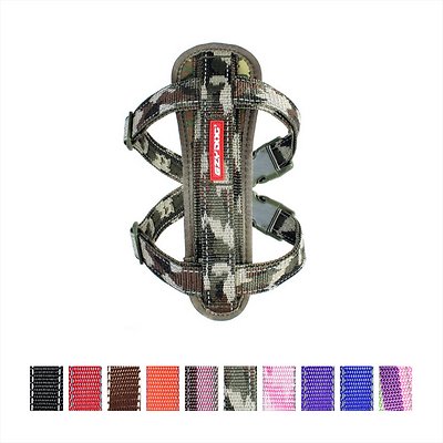 EzyDog Chest Plate Dog Harness, Green Camo, XX-Large