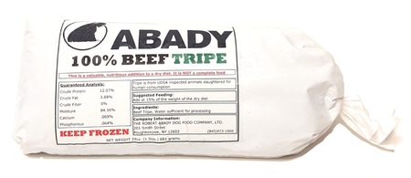 Robert Abady Beef Tripe Frozen Dog Food