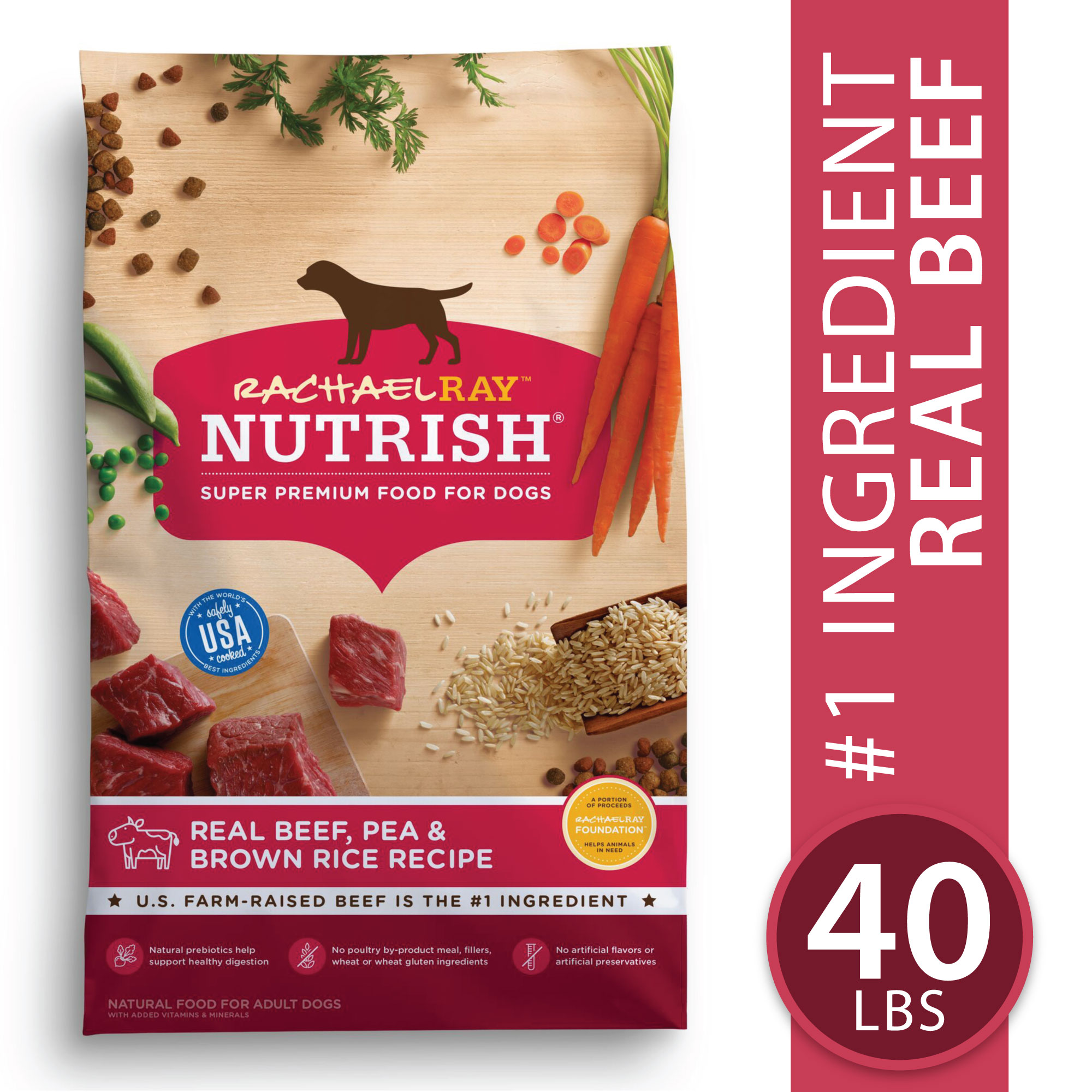 Rachael Ray Nutrish Natural Beef, Pea, & Brown Rice Recipe Dry Dog Food