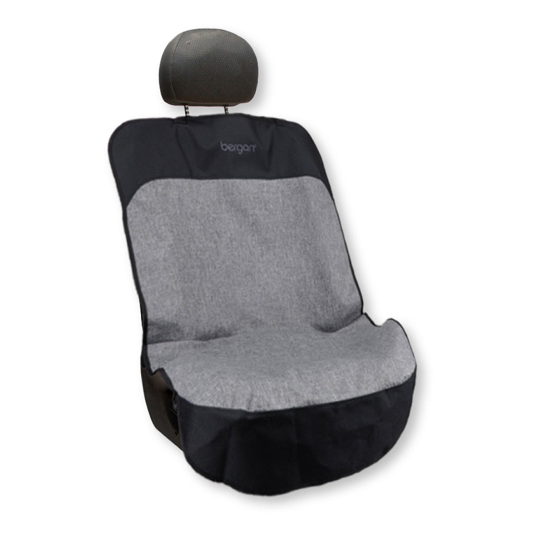 Bergan Auto Bucket Seat Protector, Grey/Black, 50-in x 24-in (Size: 50-in x 24-in)