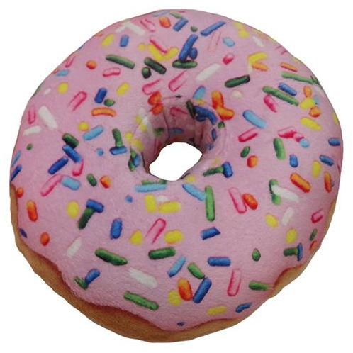 Huxley & Kent Power Plush Strawberry Donut Dog Toy, Small