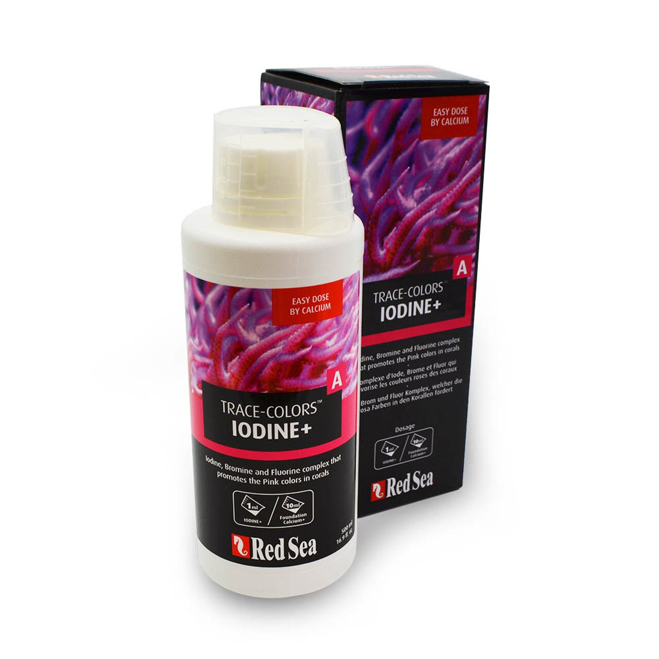Red Sea Trace Colors Iodine+(A) Aquarium Supplement, 500-mL (Size: 500-mL)