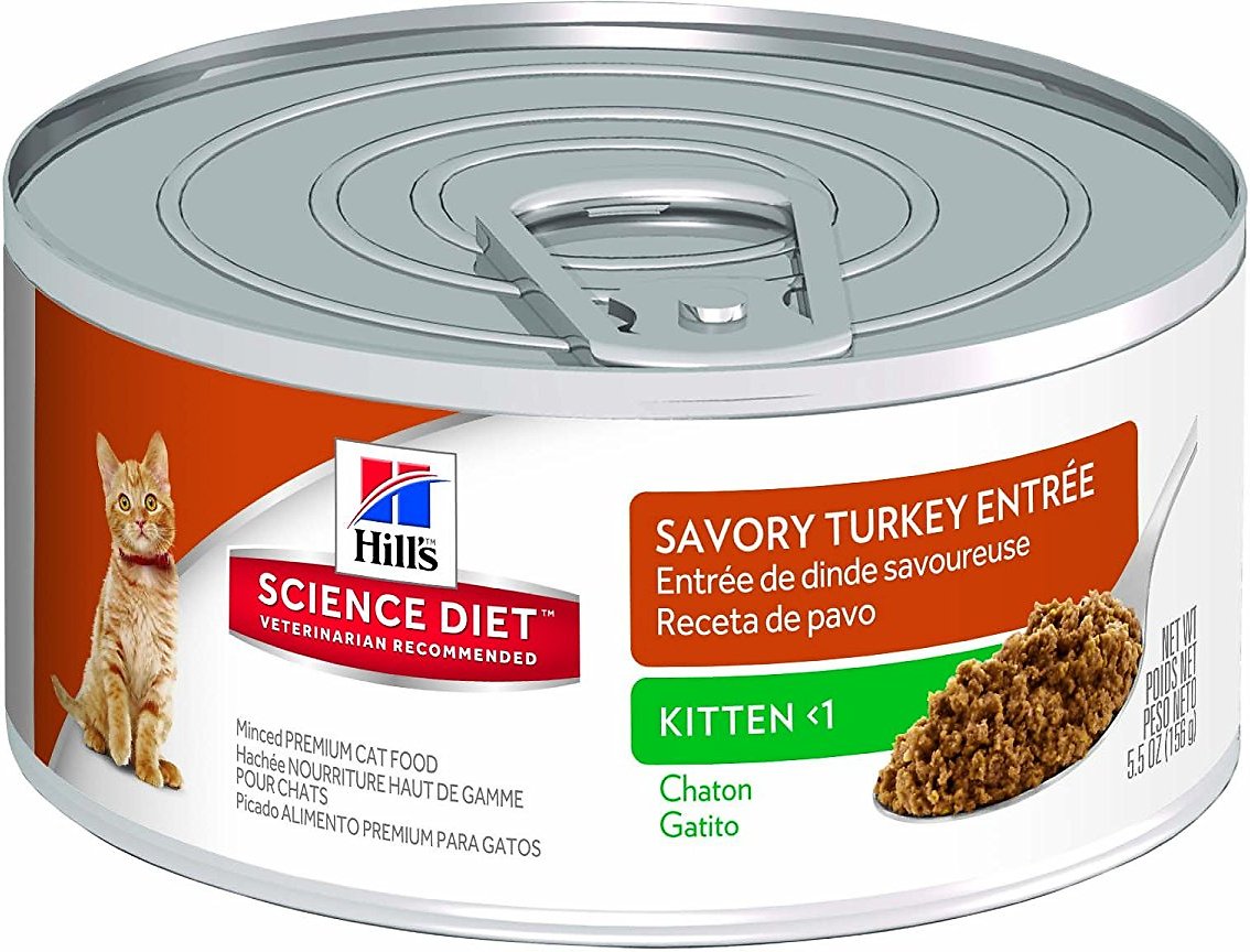 Hill's Science Diet Kitten Savory Turkey Entree Wet Cat Food, 5.5-oz