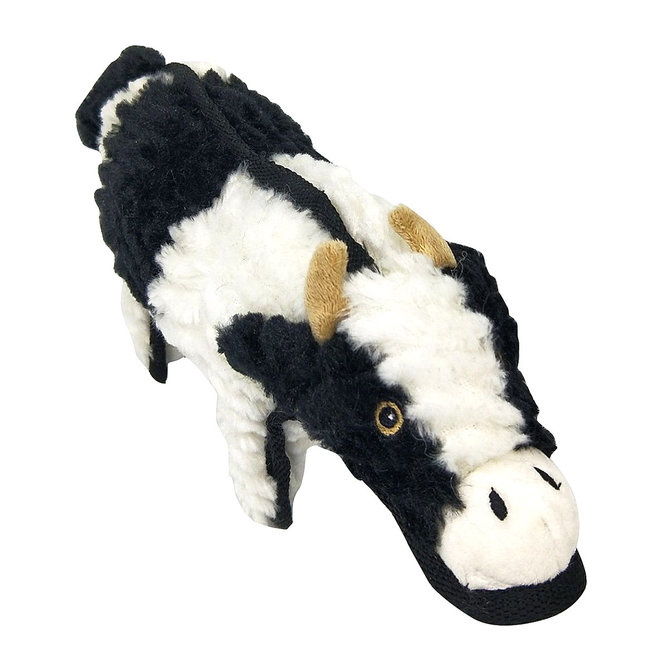 Steel Dog Ruffians Hoofer Cow with Tennis Ball Dog Toy